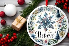 Round Christmas Ornament Sublimation|Clipart Product Image 2