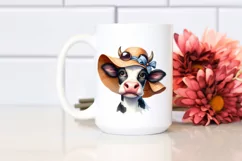 Cow Sun Bored Goofy Sublimation Clipart Product Image 2