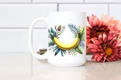 Watercolor Banana Sticker Clipart Product Image 2