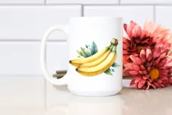 Watercolor Banana Sticker Clipart Product Image 2