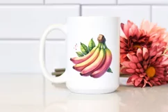 Watercolor Banana Sticker Clipart Product Image 2