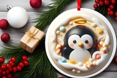 Round Christmas Ornament Sublimation|Clipart Product Image 2