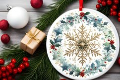 Round Christmas Ornament Sublimation|Clipart Product Image 1