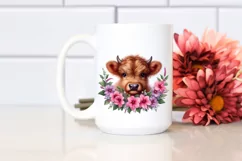 Colorful Baby Highland Cow Clipart Product Image 2