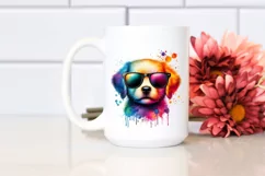 Colorful Artistic Puppy Sticker | Sublimation | Clipart Product Image 2