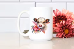 Cute Baby Highland Cow | Sublimation | Clipart Product Image 2