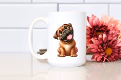 Enthusiastic Bullmastiff | Sublimation | Clipart Product Image 2