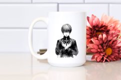 Washed Watercolor Gothic Boy Clipart Product Image 2