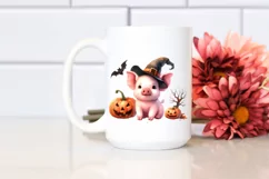 Vibrant Drawing of a Cute Baby Pig | Sublimation Clipart Product Image 2