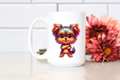 Colorful Baby Yorkshire Terrier Clipart Product Image 2