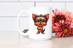Colorful Baby Yorkshire Terrier Clipart Product Image 2