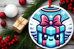 Round Christmas Ornament Sublimation|Clipart Product Image 1