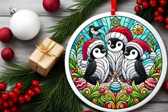 Round Christmas Ornament Sublimation|Clipart Product Image 1