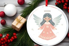 Round Christmas Ornament Sublimation|Clipart Product Image 2