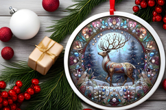 Round Christmass Ornament PNG Product Image 2