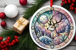 Round Christmas Ornament Sublimation|Clipart Product Image 1