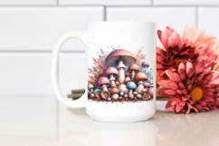Detailed Pastel Shiny Mushroom PNG Product Image 2