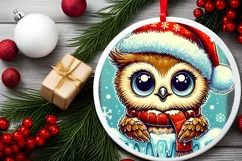 Round Christmas Ornament Sublimation|Clipart Product Image 1