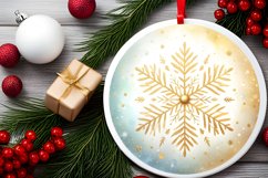 Round Christmas Ornament Sublimation|Clipart Product Image 2