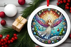 Round Christmas Ornament Sublimation|Clipart Product Image 1