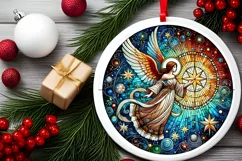Round Christmas Ornament Sublimation|Clipart Product Image 1
