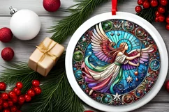 Round Christmas Ornament Sublimation|Clipart Product Image 1