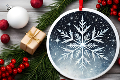 Round Christmass Ornament PNG Product Image 2