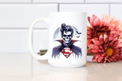 Simple Superhero Vampire Skull Halloween PNG Product Image 2