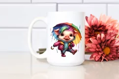 Cute Baby Pig Dancing PNG Product Image 2