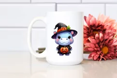 Funny Watercolor Cute Haloween Hippo Suit Product Image 2