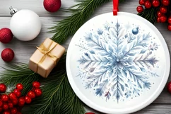 Round Christmas Ornament Sublimation|Clipart Product Image 2