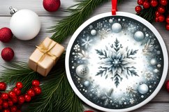 Round Christmas Ornament Sublimation|Clipart Product Image 2