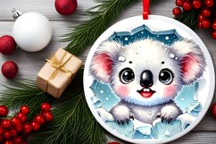 Round Christmas Ornament Sublimation|Clipart Product Image 2