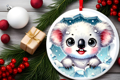 Round Christmass Ornament PNG Product Image 2