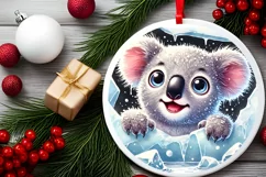 Round Christmas Ornament Sublimation|Clipart Product Image 2