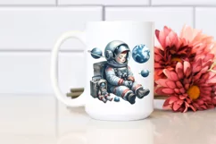 Washed Watercolor Vintage Astronaut Boy | Clipart Product Image 2