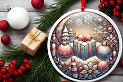 Round Christmas Ornament Sublimation|Clipart Product Image 2