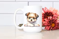 Watercolor Baby Dog High PNG Product Image 2