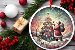 Round Christmas Ornament Sublimation|Clipart Product Image 1