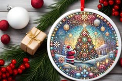 Round Christmas Ornament Sublimation|Clipart Product Image 2
