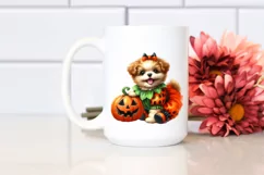 Cute Baby Dog Halloween Drawing | Sublimation Clipart Product Image 2