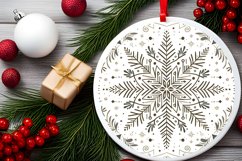 Round Christmas Ornament Sublimation|Clipart Product Image 2