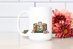 Vintage Tropical Suitcase Clipart | Sublimation | Clipart Product Image 2