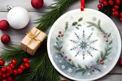 Round Christmas Ornament Sublimation|Clipart Product Image 2