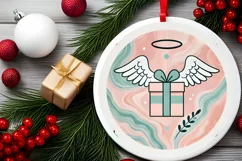 Round Christmas Ornament Sublimation|Clipart Product Image 1
