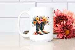 Colorful Cowboy Boots as Flower Pot | Clipart Product Image 2
