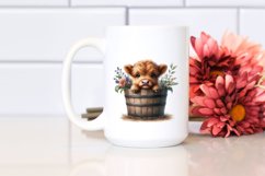 Baby Cow in Wood Bucket, Transparent PNG Product Image 2