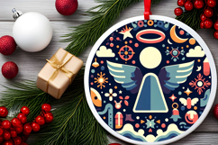 Round Christmass Ornament PNG Product Image 2