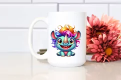 Colorful Baby Rhino Clipart Product Image 2