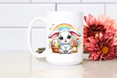 Easter Bunny Egg Flower, Clipart |T-shirt, Mug PNG Product Image 3